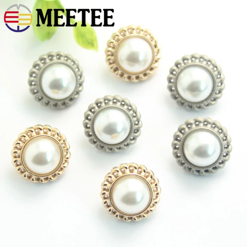20pcs 11.5-12.5mm Fashion Pearl Shirt Button Sew-on Decorative Botones Women Cardigan Metal Buttons DIY Sewing Accessories | Дом и сад