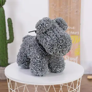 

PE Gift Artificial Rose Rose Dog Romantic Lovely Birthday Valentine'S Day Dog Dolls Girlfriend Wedding Love Simulated