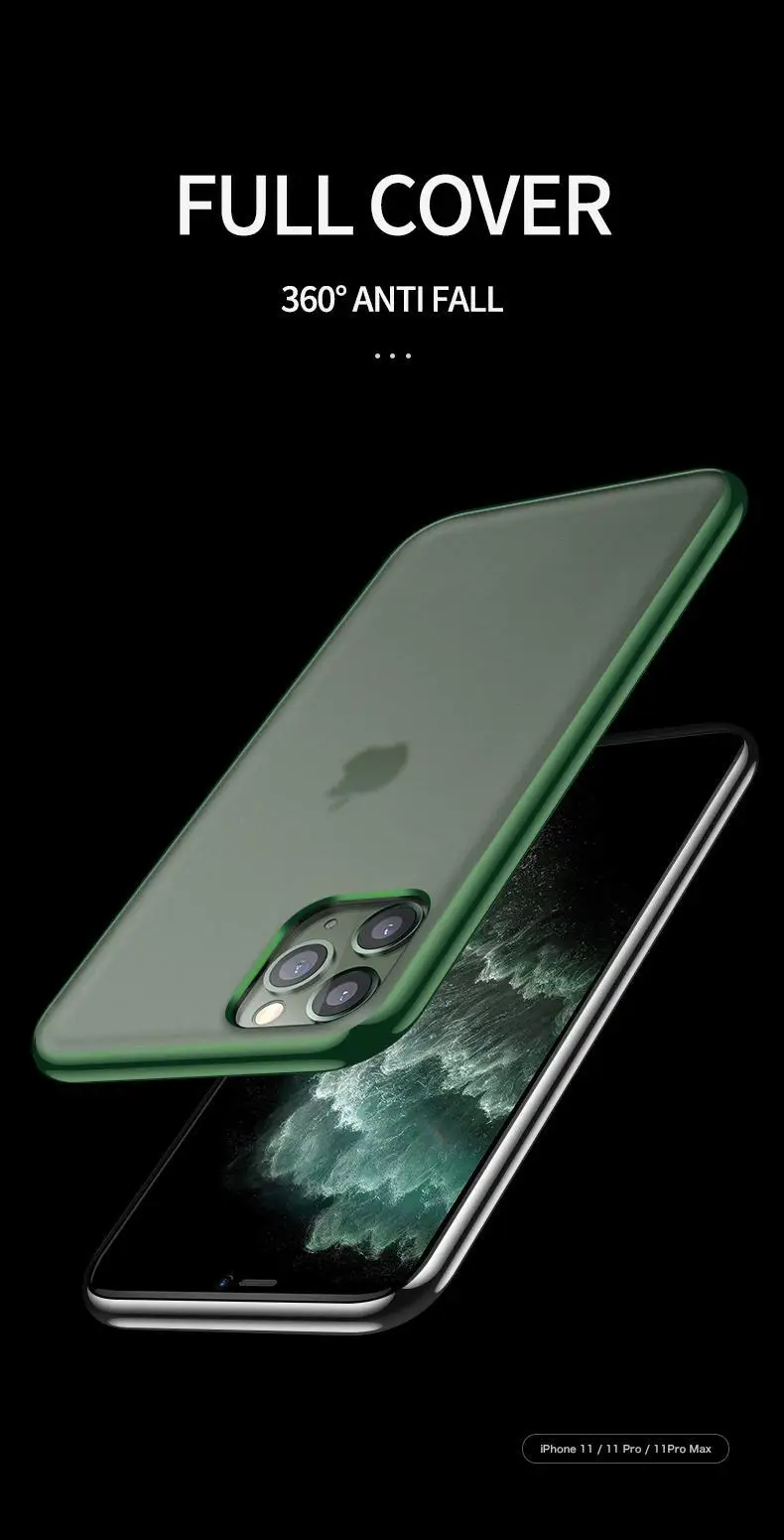Роскошный Матовый чехол с покрытием для iPhone X XR XS Max 11 Pro Max 7 8 6 6S Plus, Ультратонкий Прозрачный чехол из ТПУ для iPhone 11 Pro Max 11Pro