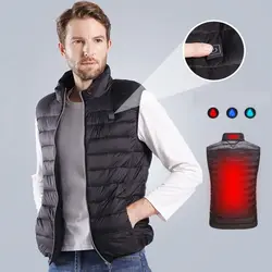 Outdoor Heating Vest USB Charge Heated Coat Electric Heating Vest Carbon Fiber Heating Clothes for Women and Men Thermal
