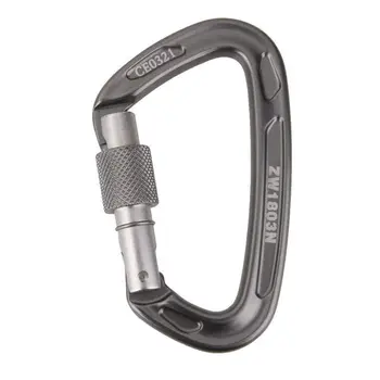 

24 KN Locking Screw Aluminum alloy carabiner D Shape Climbing Mountaineering