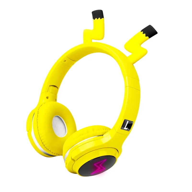 Cute Kids Bluetooth 5 0 Headset 7 Colors LED Headphones Support SD Card Audio Cable Headphone for Boy Girl Gift Children