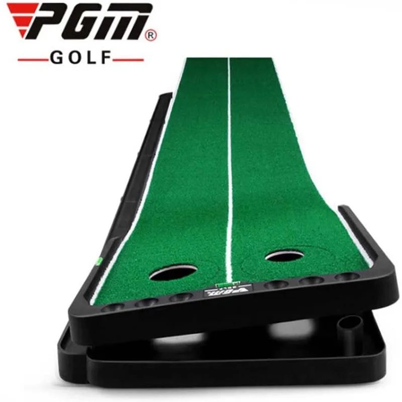 

Crestgolf Updated Hole &Slope- Adjustable Golf Putting Mat Widen 9.84ft Two 360Â° Rotating Holes Indoor Outdoor Training Aids