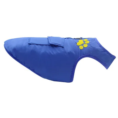 blue Большая зимняя куртка для собаки, легкая одежда для собак, самоед, немецкий Шеперд, куртка, водонепроницаемый жилет для всех пород собак - Цвет: blue