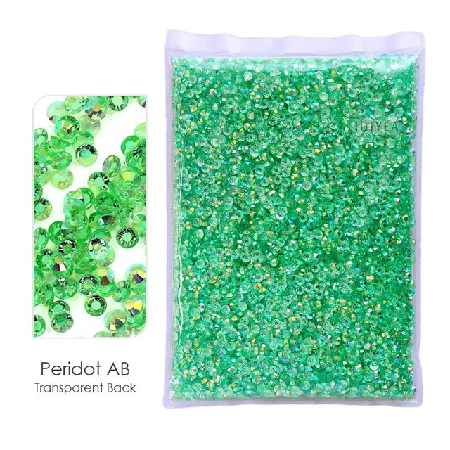 Big Package 2-6mm Mix Sizes Resin Non Hot Fix Rhinestones Bulk Wholesale AB flat back plastic crystals DIY glitters стразы stone TB-Peridot AB
