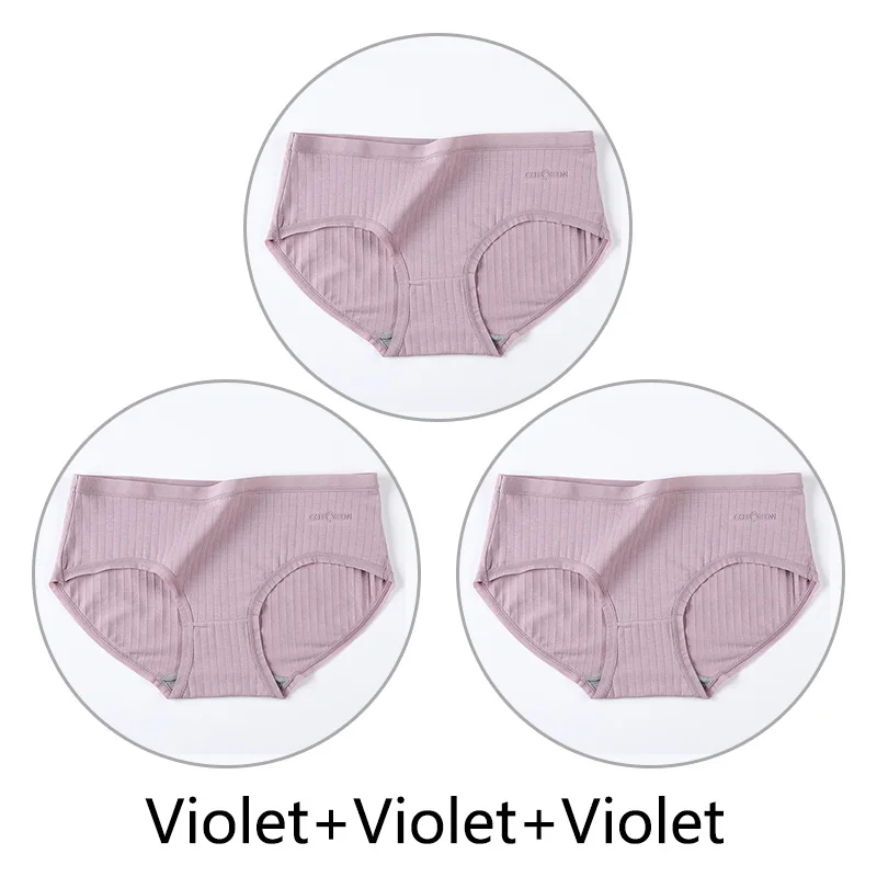 Violet Violet Violet M-4XL трусики большого размера женские мягкие хлопковые женские трусы большого размера Графен антибактериальные промежность нижнее белье Высокая талия однотонное белье Новинка - Цвет: Violet Violet Violet
