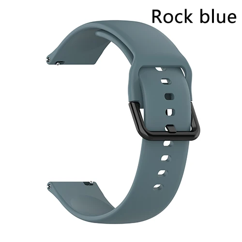 Силиконовый ремешок для Amazfit GTS GTR 42 мм vivoactive 3 Аксессуары для умных часов Замена 20 мм регулируемый браслет ремешок браслет - Цвет: Rock blue