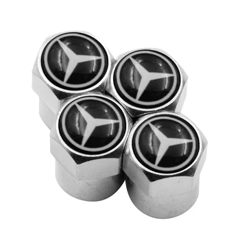 

4 pcs Car Wheel Tire Valve cap Tyre Stem Air cover For Mercedes benz A B R G Class GLK GLA C200 E200 C200L S400 S500 Car styling