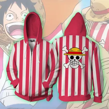 

Anime ONE PIECE Monkey D. Luffy Hoodies Sweatshirts Cosplay Costumes ONE PIECE 3D Printing men and women Hoodie Jacket