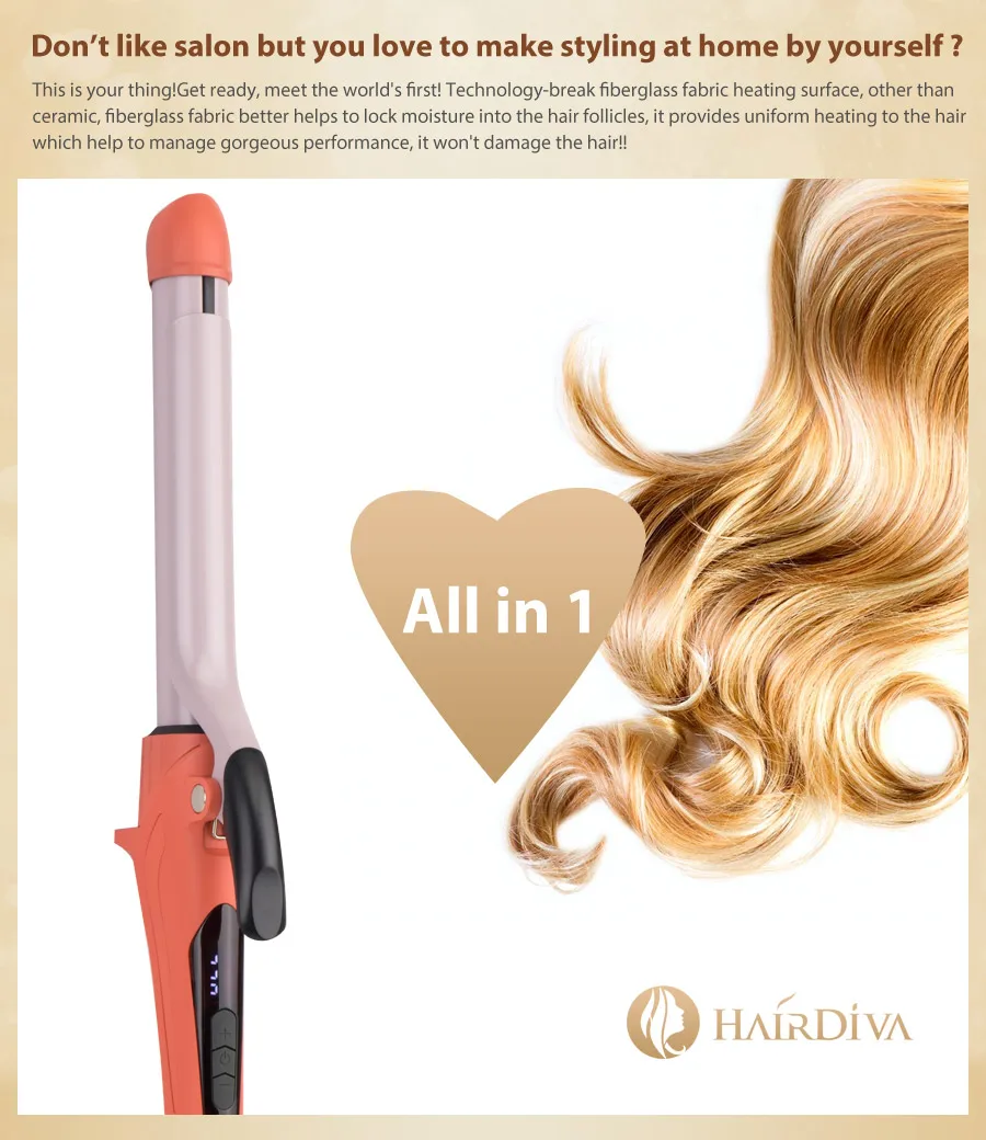 Technology-break fiberglass fabric heating surface, other than ceramic, fiberglass fabric better helps to lock moisture into the hair follicles, it provides uniform heating to the hair which help to manage gorgeous performance, it won't damage the hair