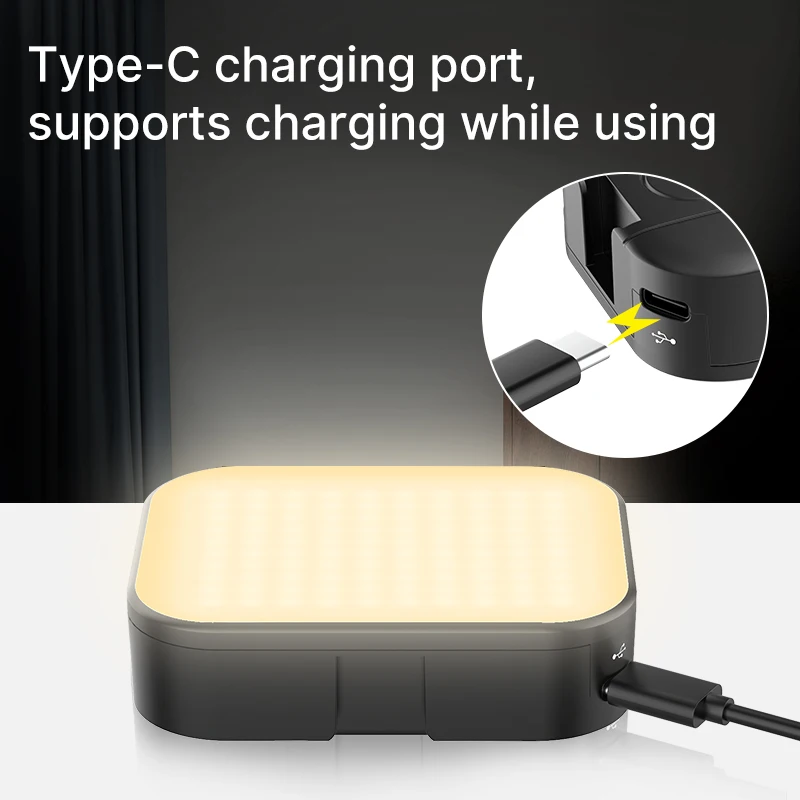 Ulanzi VL100C LED Video Light 3200K-6500K 170° Adjustable Ballhead Cold Shoe Vlog Fill 2000mAh Battery Camera Light Lamp