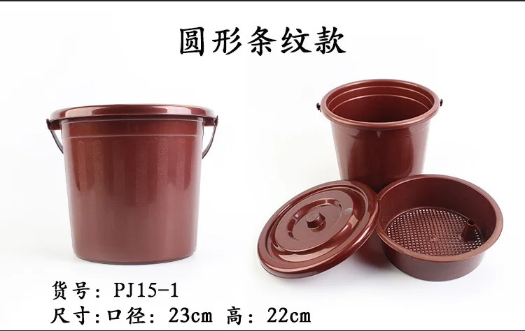 Manufacturers Direct Selling tao ci Eight Plastic Tea Leaf Bucket Tea Barrel Drain Bucket for Home& Office Use fei shui tong Te