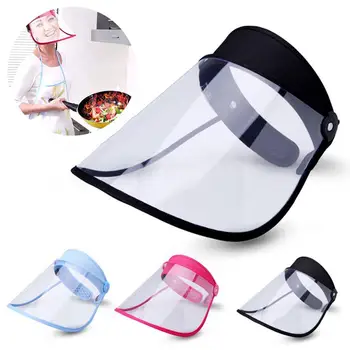 

Transparent Anti Splash Dustproof Sun Protection Face Shield Cover Unisex Headband Hat Cap Anti-Spitting Face Covering Mask