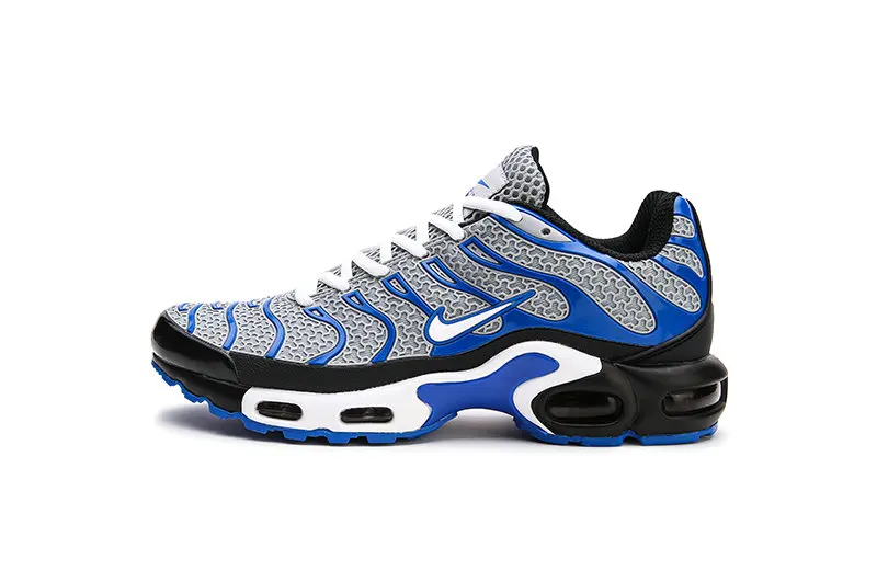 Оригинальные мужские кроссовки для бега Nike Air Max Plus TN, дышащие, не скользящие, кроссовки для спорта на открытом воздухе, фитнеса, бега - Цвет: Sky Blue
