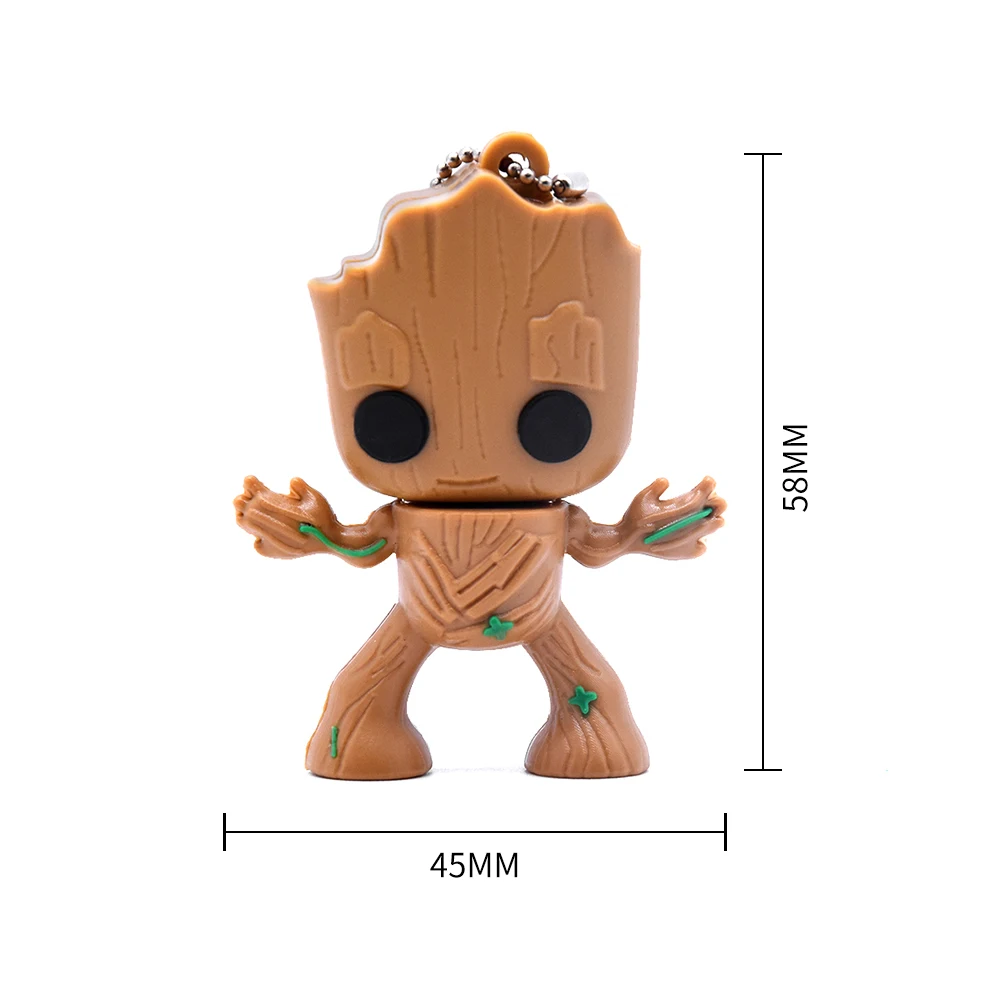 Креативные Мультяшные Usb флеш-накопители Groot стражи Галактики модный флеш-накопитель 128 МБ 64 Гб карта памяти Флешка 32 ГБ USB 2,0