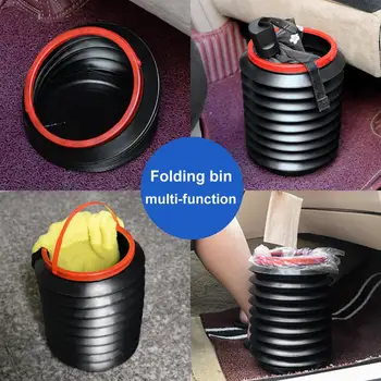 

Car Trash Portable Outdoor Fishing Car Trash Can Dustbin Telescopic Plastic Water Bucket carros маска камера заднего вида Access