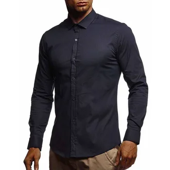 

Mens Shirts Camisa Masculina Long Sleeve Shirt Men Korean Slim Fit Design Formal Casual Male Dress Shirt Size M-3XL