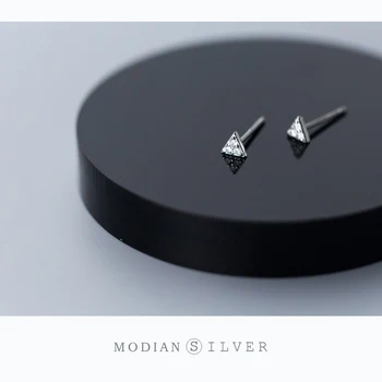 

Modian Shining Zircon Tiny Triangle Simple Stud Earring for Women Fashion Sterling Silver 925 Geometric Fine Jewelry Brincos