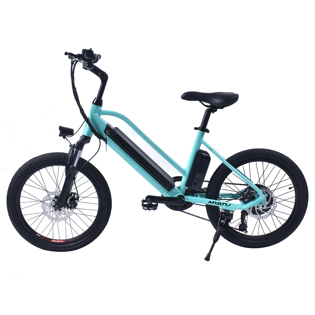 MYATU JY20 Electric Bicycle Moped E-Bike 250W 36V 7 Speed Shift 25km/H Max 20" Tires Disc Brake Aluminum Foldable Electric Bike - Цвет: Aquamarine