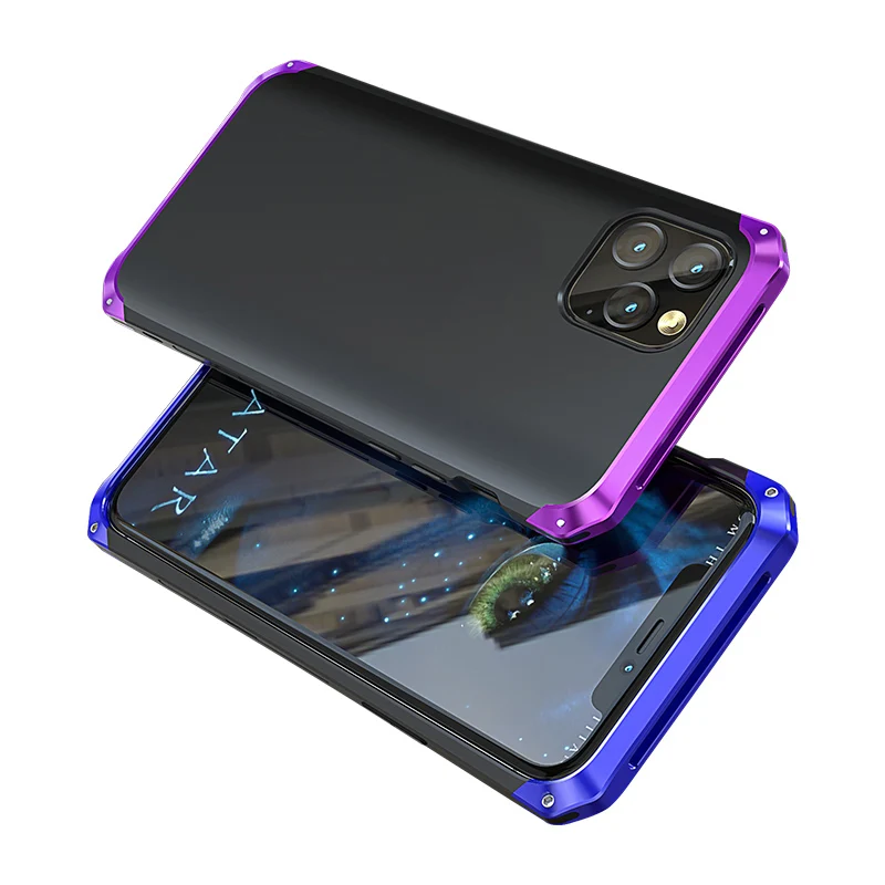 

For iphone 11 Pro MAX 2019 Shockproof Metal Bumper Hard TPU Back Cover For iphone11 Pro Luxury Armor Protect For iphone 11 Case