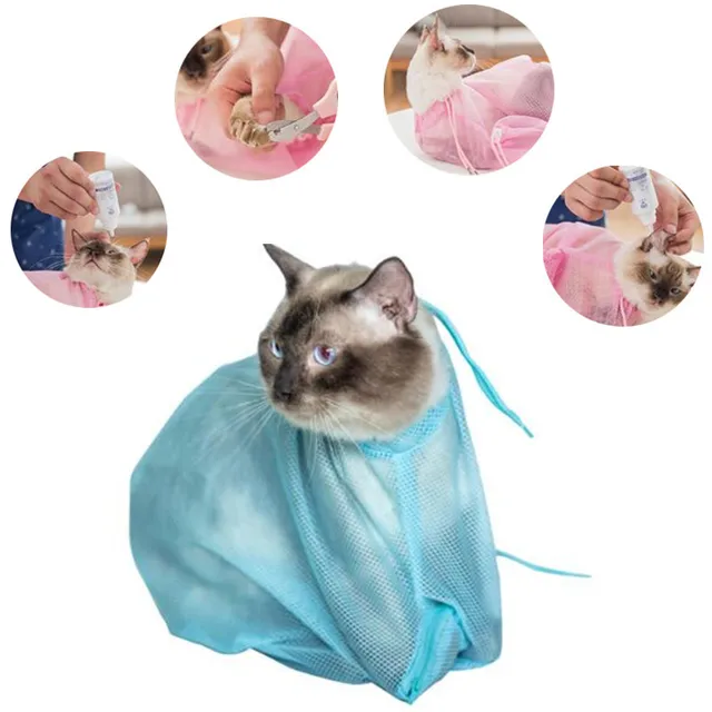 Multifunctional Bath Mesh Bag for Cats 1