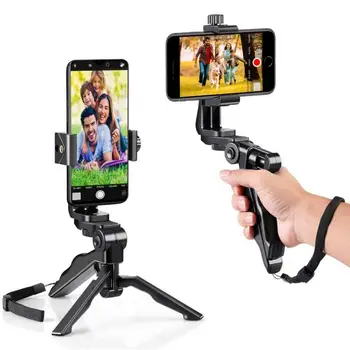 

New Tripod Holder Handheld Stabilizer Phone Clip Mount Extendable Rotatable For Iphone Samsung Huawei Xiaomi Yi Action Camera