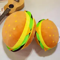 Cojín de peluche de simulación de hamburguesa, decoración de muñeca para el hogar, sofá y cama