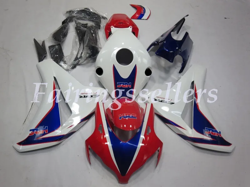Инъекций ABS Полный обтекатели комплект Подходит для HONDA CBR1000RR 2008 2009 2010 2011 CBR 1000RR 08-11 CBR1000 обтекатель, цвет красный, белый, синий - Цвет: Red white blue