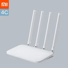 Xiaomi wifi roteador 4c, roteador original, controle app 64 ram 802.11 b/g/n 2.4g 300mbps 4 antenas roteadores repetidor