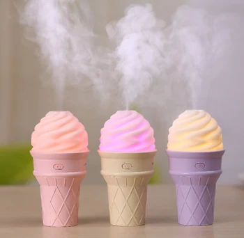 

KBAYBO 150ML Ice Cream Aroma Essential Oil Diffuser Creative USB Car Humidifier Electric Aromatherapy LED Air Purifier