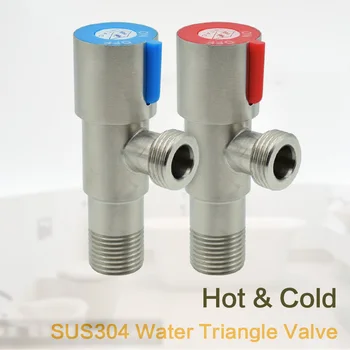 

Hot Water Triangle Valve Cold Water Triangle Valve G1/2 Thread Angle Valves for kitchen bathroom toilet heater sink