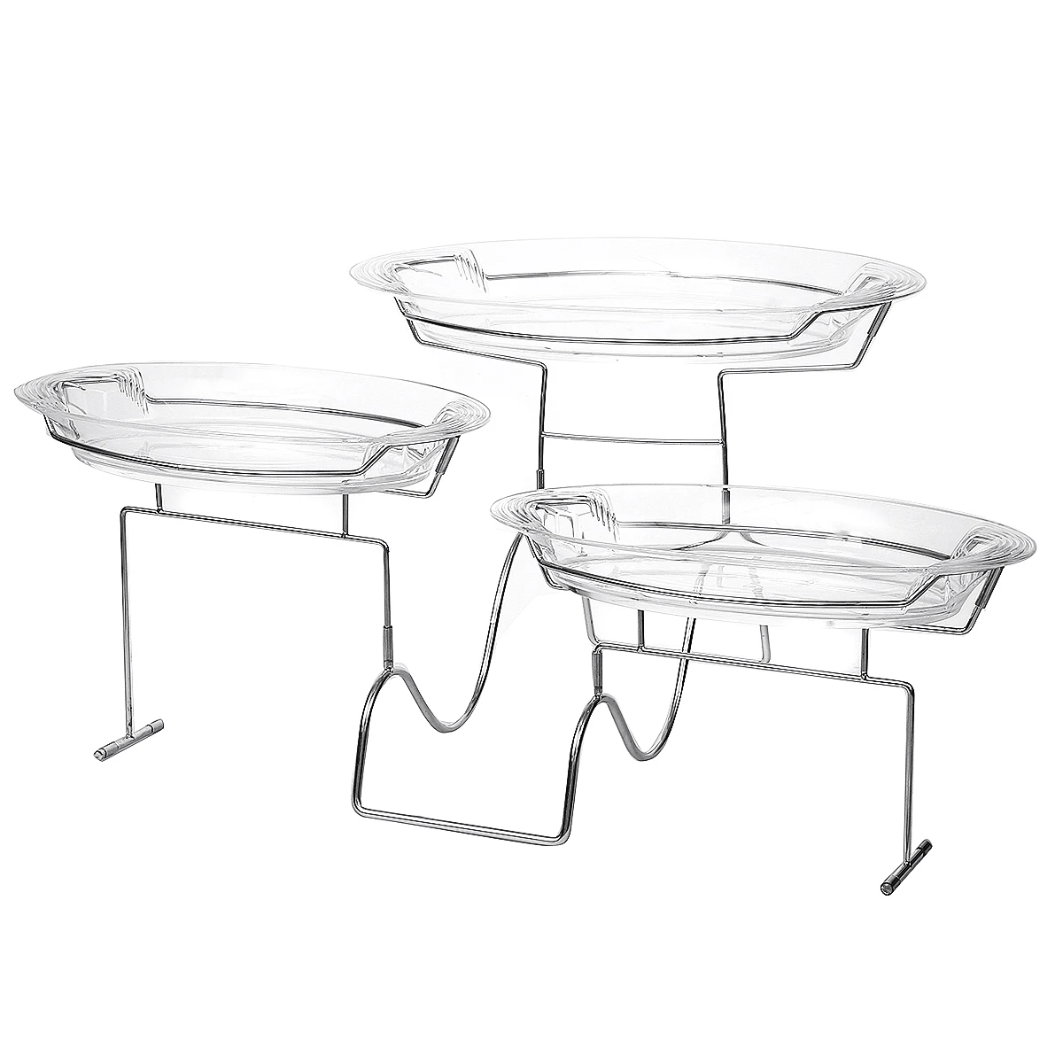 Christmas 3 Trays Cupcake Cake Stand Set Dessert Display Holder Snack Plate Container Home Wedding Decorations New Year Party