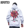 Hip Hop Mens Fleece Hoodie Japanese Streetwear Oversized Sweatshirt Men Women Warm Demon Hoodie Couple Harajuku Casual Hoodies ► Photo 1/6