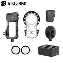 Insta360 ONE X2 Accessory Dive Case / Lens Guards / Mic Adapter /Fast Battery Charge Hub / Bullet Time Cord / Utility Frame