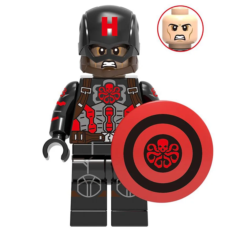 Одна распродажа Мстители 4 Гидра Капитан Америка Стив Роджерс миньфиг Marvel Супер