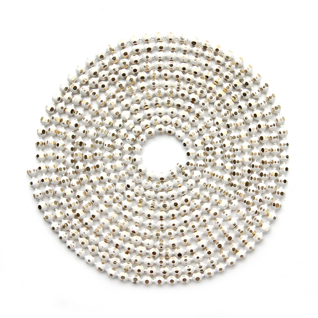 10meter/lot Width 1.5mm Colorful Copper Ball Bead Chain Bulk Necklace Bracelet Women Link & Key Chain For Diy Jewelry Making white