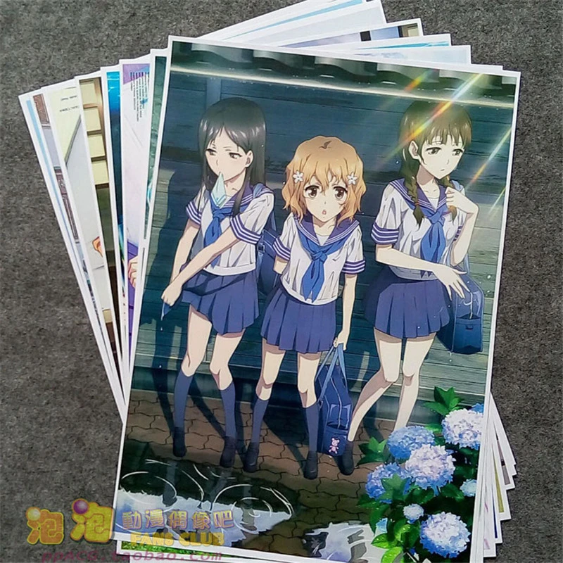 8 Pcs Set Anime Hanasaku Iroha Poster Matsumae Ohana Tsurugi Minko Wall Pictures Room Stickers Toys A3 Film Posters Stickers Aliexpress