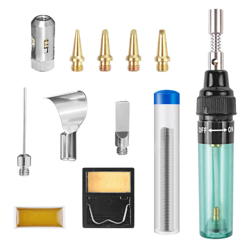 12 in 1 Cordless Torch Soldering Kit Butane Gas Electric Welding Pen Tool MT-100 | Инструменты
