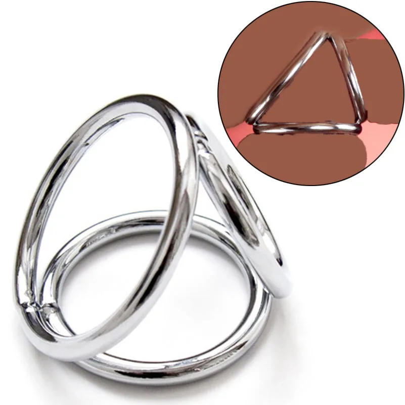 hc044Triple Cock Rings Metal lock ring  (2as)