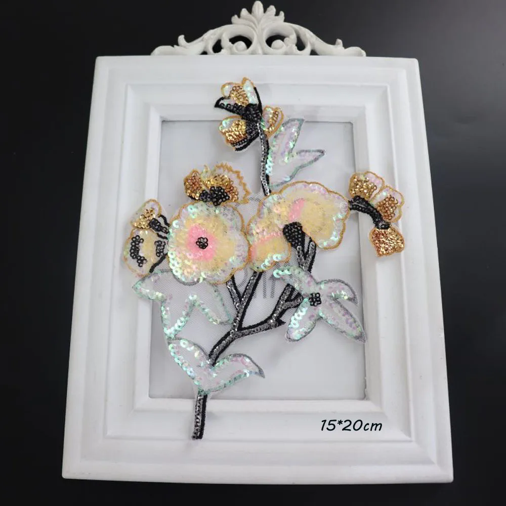 sequins flower patches
