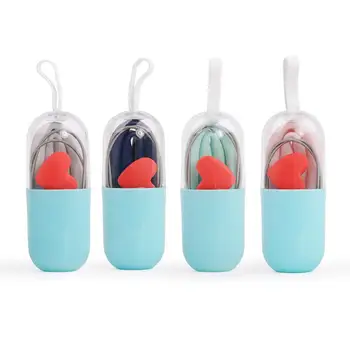 

4 pack Collapsible Silicone Straw Reusable Folding Drinking Straw with Carry Case Cleaning Brush for Travel Home Office Drinks