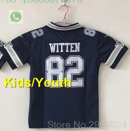 for kids youth A+++ качественная Детская Молодежная Футболка 4 dak prescott 21 ezekiel elliott 82 jason witten 88 dez bryant jersey Dallas - Цвет: for kids youth