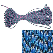 2 шт. 550 Паракорд 7 внутренних нитей Mil спец Тип III бушкрафт веревка для выживания, 100 футов(морской камуфляж, ярко-розовый и кислотный