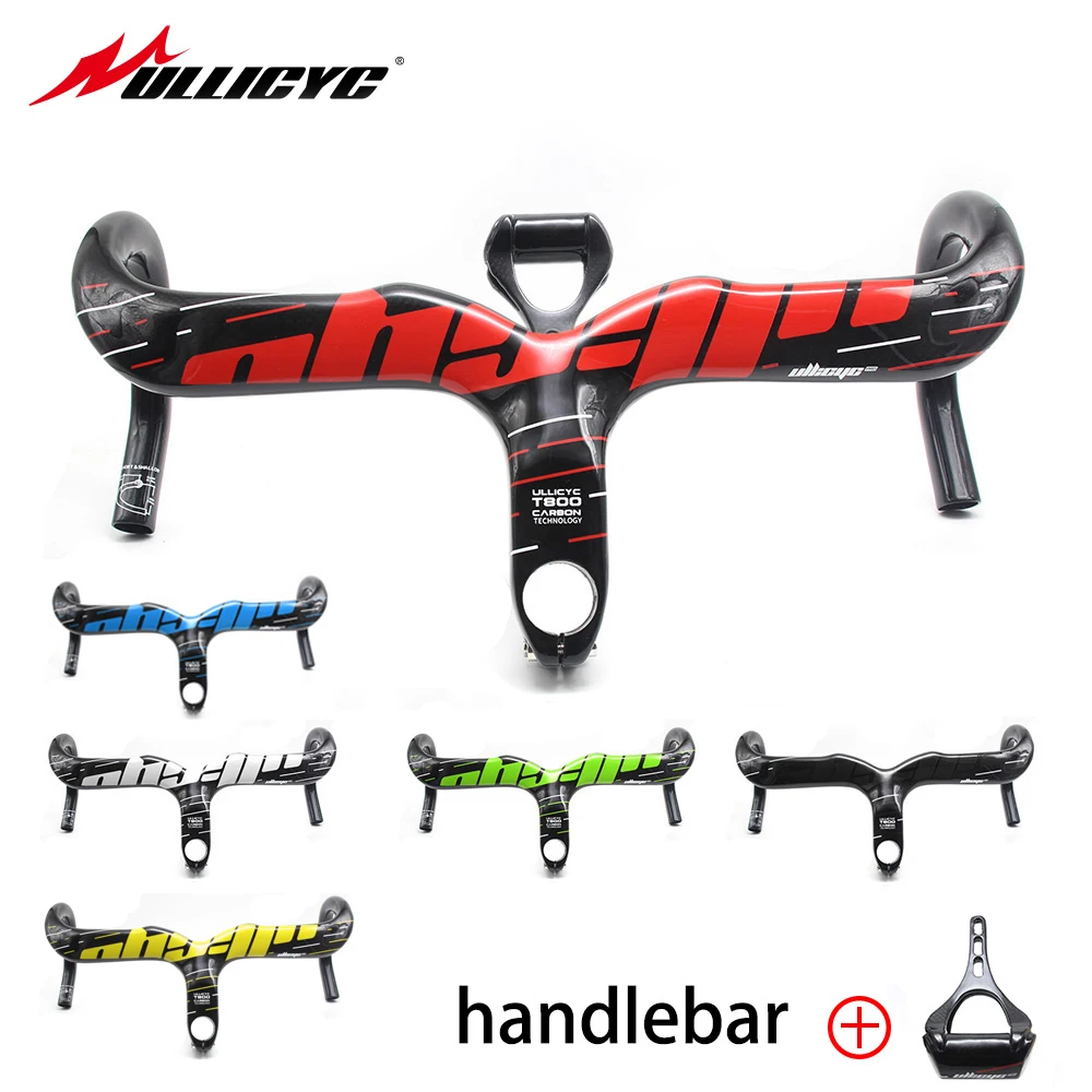 

ULLICYC Brand Carbon Road Bicycle Handlebar highway integrated Handle Bars Carbon Road Handlebar with stem manillar YT340+MBJ88
