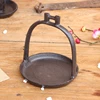Retro Brown Round Cast Iron Storage Dish For Key With Welded Handle Farm House Accents Handmade Home Garden Table Jewelry Holder 1