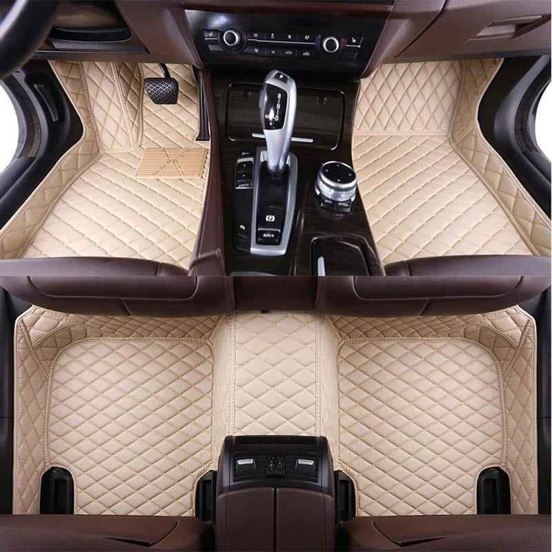 Leather Custom Car Floor Mats For Dacia Sandero Duster Logan Car