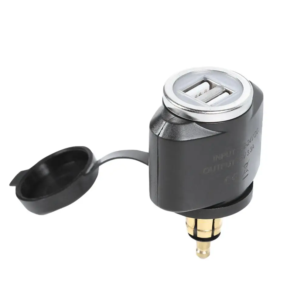 3.1A Mini Dual USB Charger Bend Car Short Charger Motorcycle Fast Charge For BMW Hella/DIN Powerlet Plug Power Outlet Adapter for car usb charger