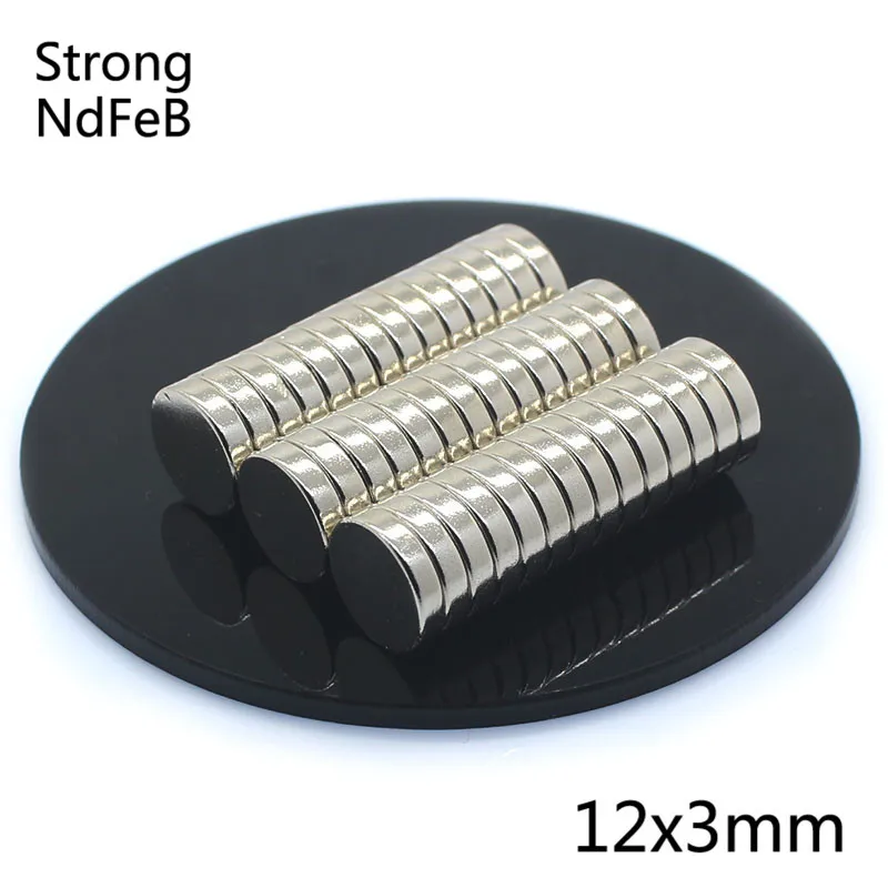 30Pcs 12 x 3mm N35 Powerful Neodymium Permanent Small Round Super Strong Rare Earth Magnetic Magnet NEW Art Craft Connection