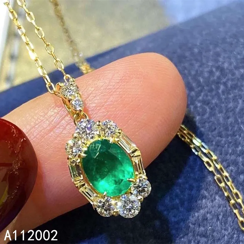 

KJJEAXCMY Fine Jewelry Natural Emerald 925 Sterling Silver New Women Pendant Necklace Chain Support Test Elegant Hot Selling