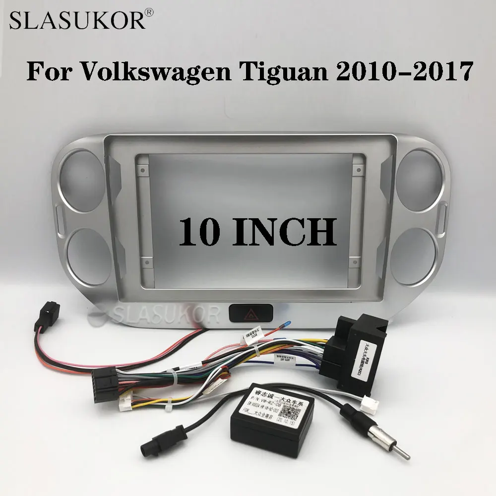 10 inch Android Radio For VW Volkswagen Tiguan 2010 2011-2017 Power Wiring  Harness 2din Car stereo dvd Multimedia Frame Cable - AliExpress